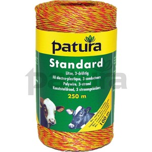 Earlswood - Standard Polywire, 3-strand, yellow-orange, 250m roll