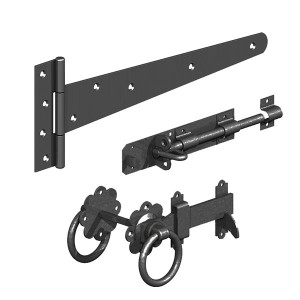 GATE KIT E/BLACK P63 side gate / ring latch
