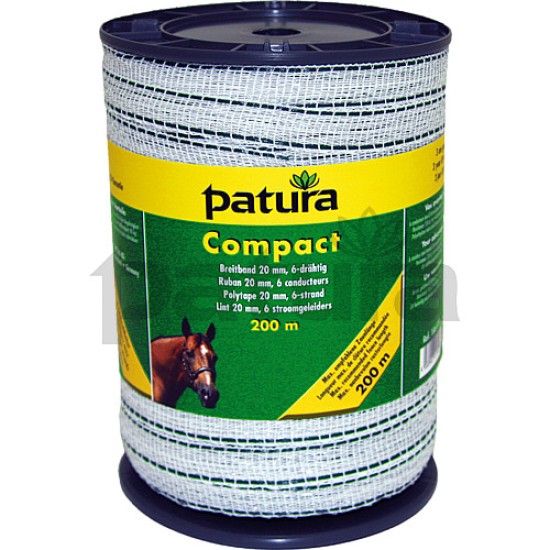 Earlswood - COMPACT Polytape 6-strand 20MMx200M WHIT-GREEN P262