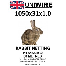 Uniwire Rabbit Netting 1050mm x 31mm x 1.0mm (3'6